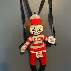 NWT Ohio State Brutus Buckeye Plush Backpack
